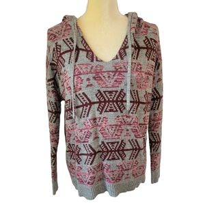 American Eagle Boho Hooded Sweater Size S